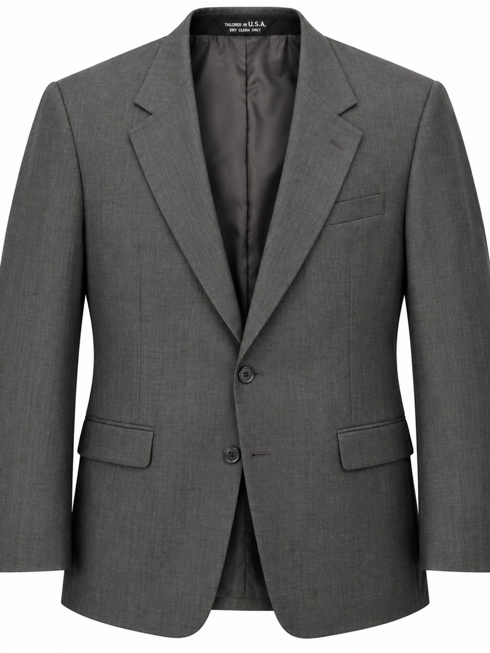 Men's Gray Two-Button Tailored Blazer